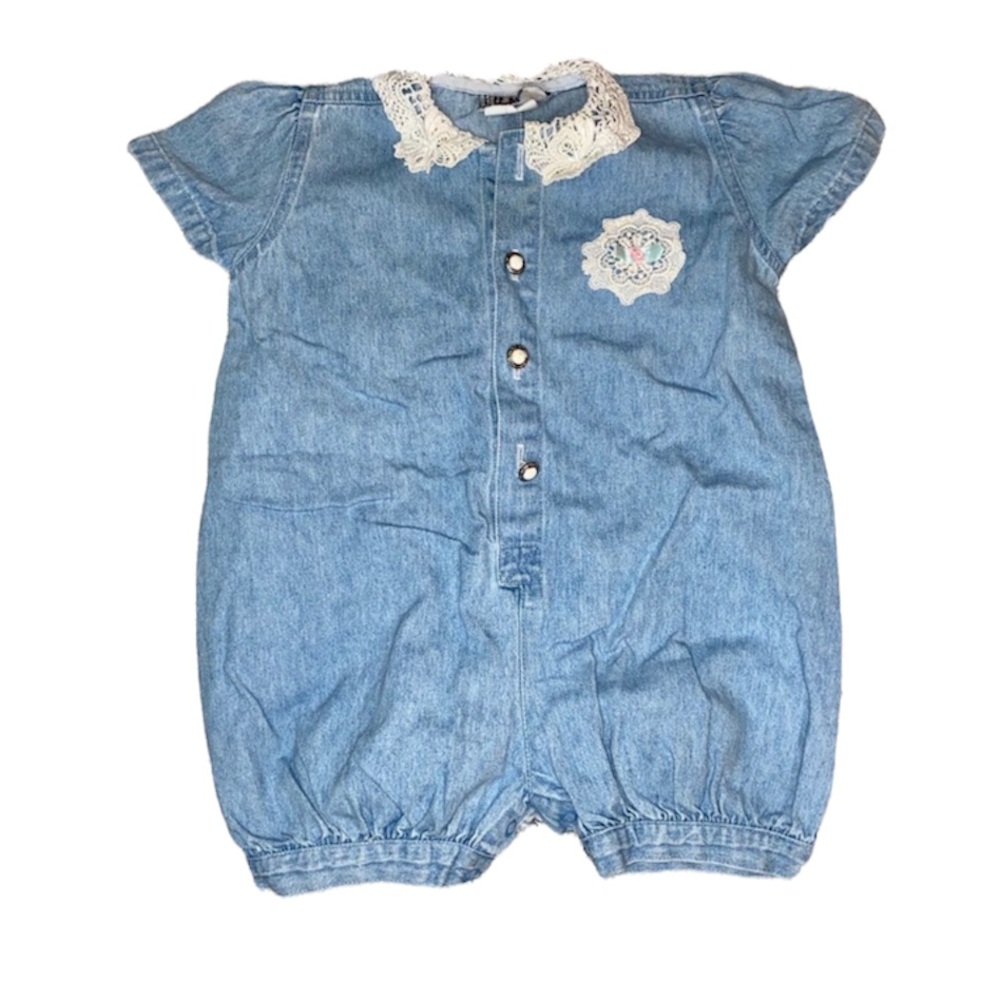 SF Blues Vintage Jean Baby Girl Romper 24 Month